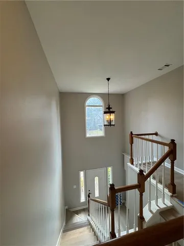 a view of entryway with stairs