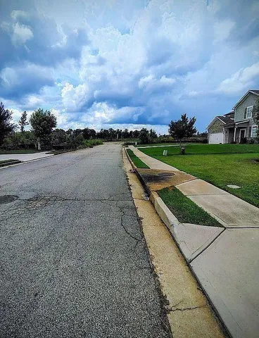 a view of park with ocean view