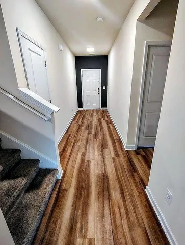 a view of wooden floor in a room