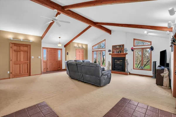 an empty room with a window