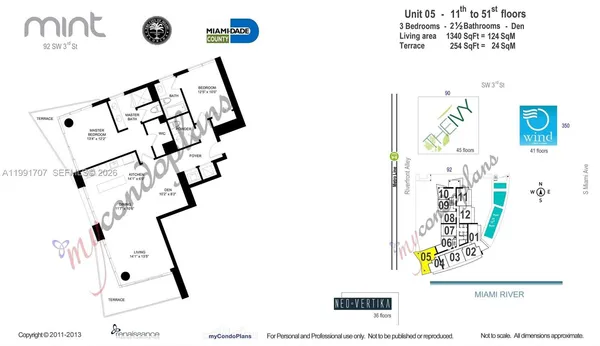 $4,300 | 92 Southwest 3rd Street, Unit 2905, Miami, FL 33130
