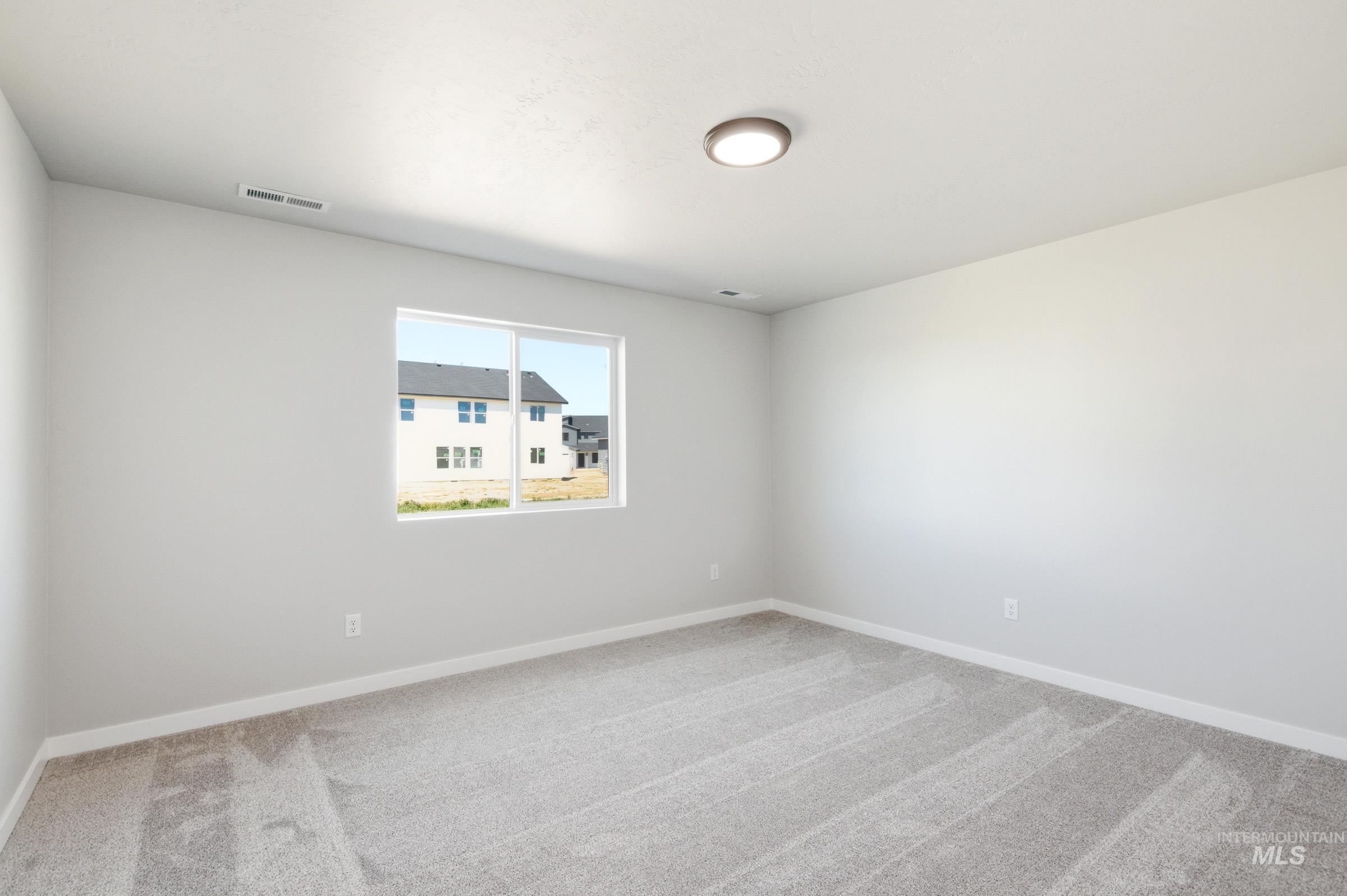 12805 Decatur Street Nampa, ID 83651 - Photo 17 of 20 Bright room featuring light gray carpeting, neutral wall finishes, a double-pane window, and a flush-mount ceiling light fixture