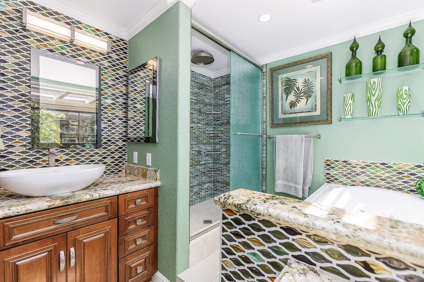 26 Deep Well Lane Los Altos, CA 94022 - Photo 21 of 39 a bedroom with a bed and a painting on the wall