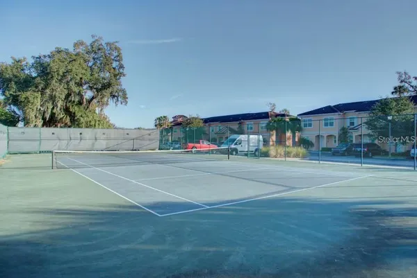 a view of street with houses