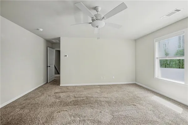 an empty room with a window