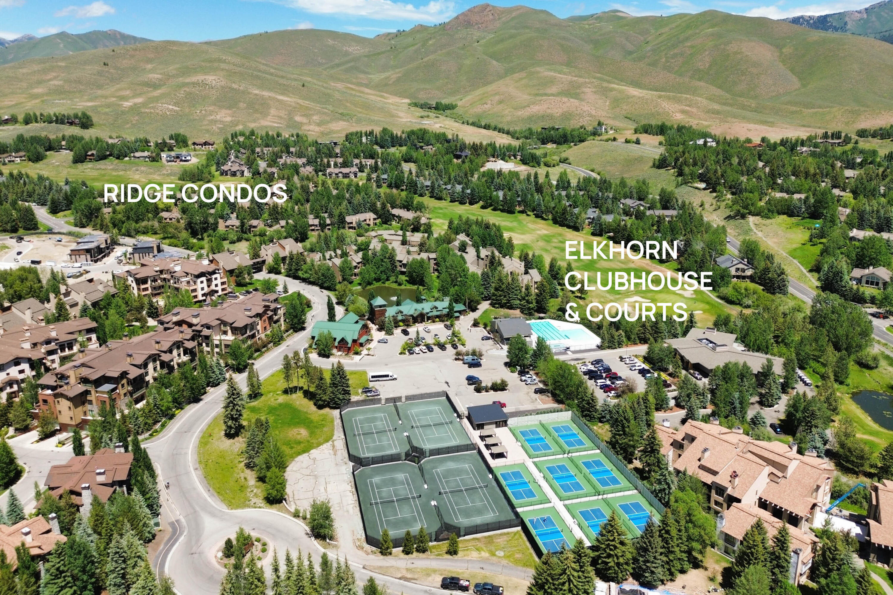 2638 Ridge Lane, Unit 38 Sun Valley, ID 83353 - Photo 26 of 30 Ridge Aerial with Elkhorn Facilities