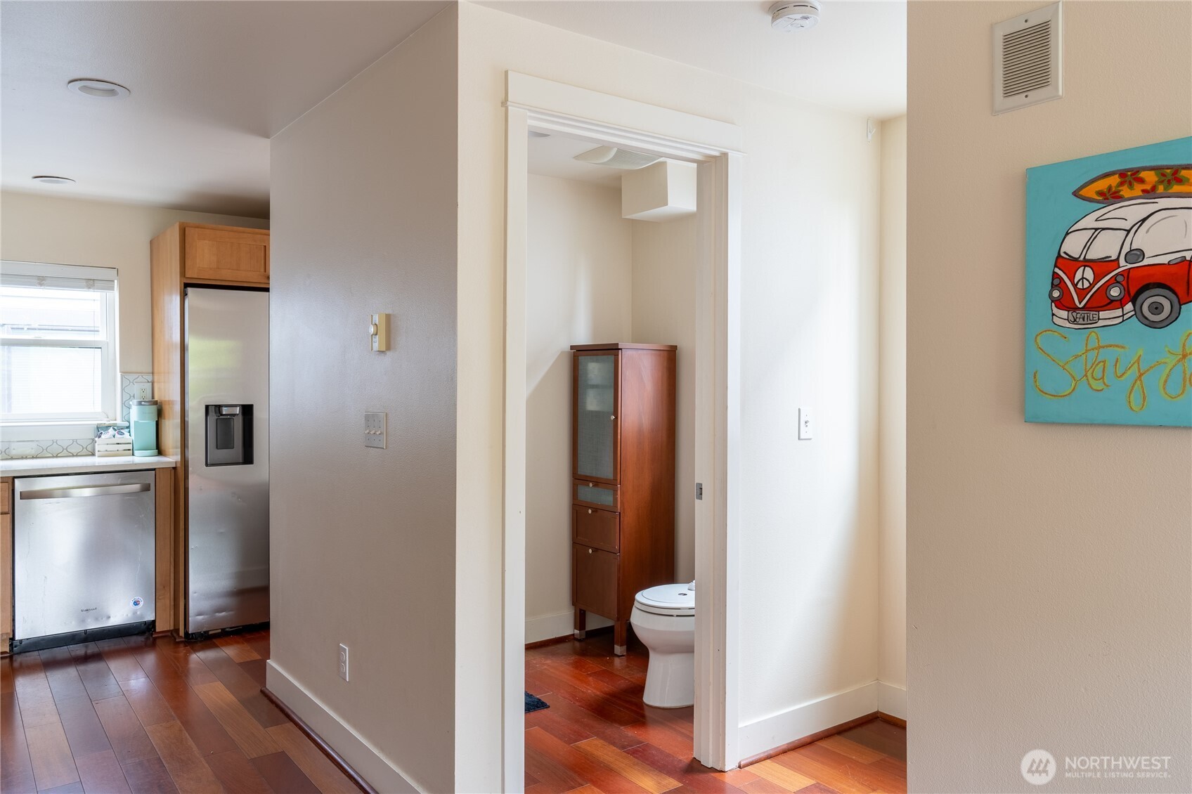 1419 Northwest 65th Street, Unit B Seattle, WA 98117 - Photo 19 of 26 a bathroom with a toilet and a sink