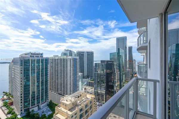 a city view from the balcony