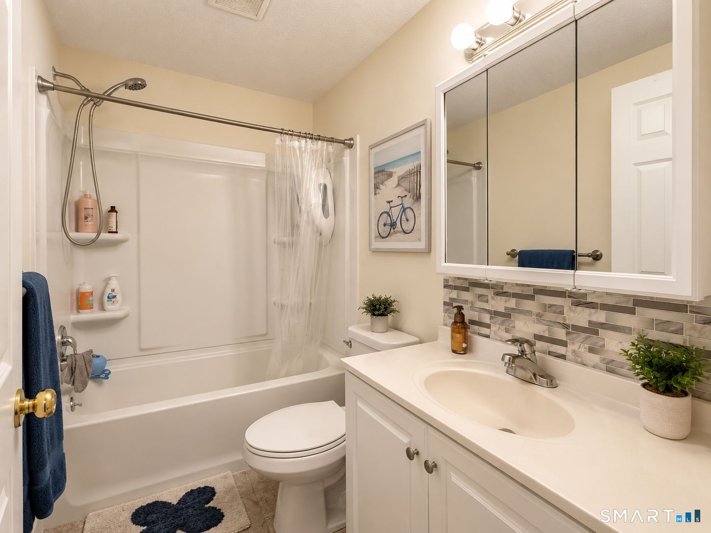 461 Spring Street, Unit 1A Naugatuck, CT 06770 - Photo 12 of 17 a bathroom with a sink a toilet and a bathtub