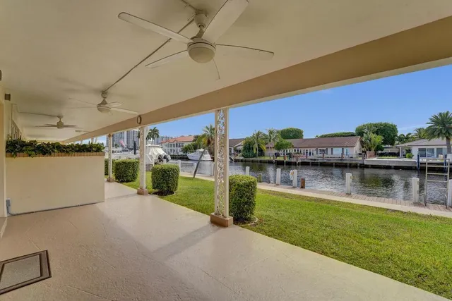 a view of a lake with a house