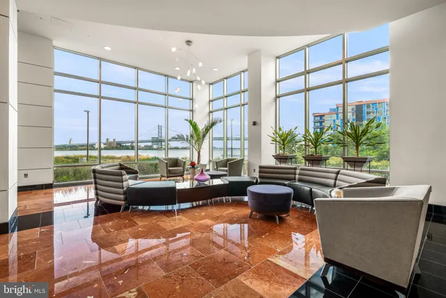 a large kitchen with lots of counter space
