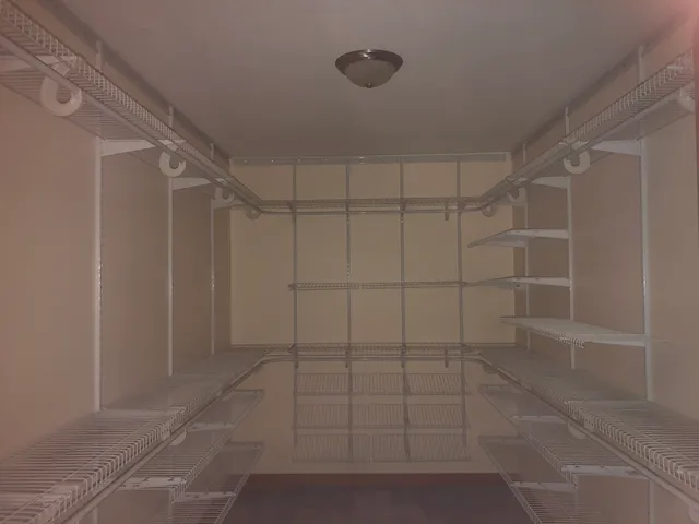a view of a room with shelf