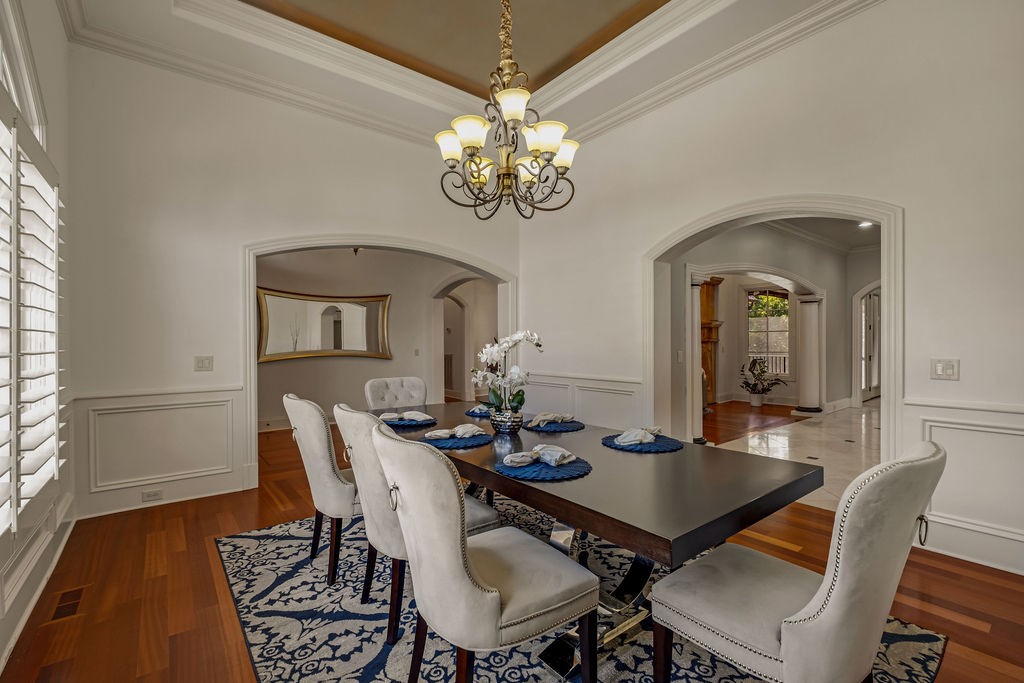 110 Devan Kishan Way Mount Juliet, TN 37122 - Photo 13 of 76 a view of a dining room with furniture wooden floor and chandelier