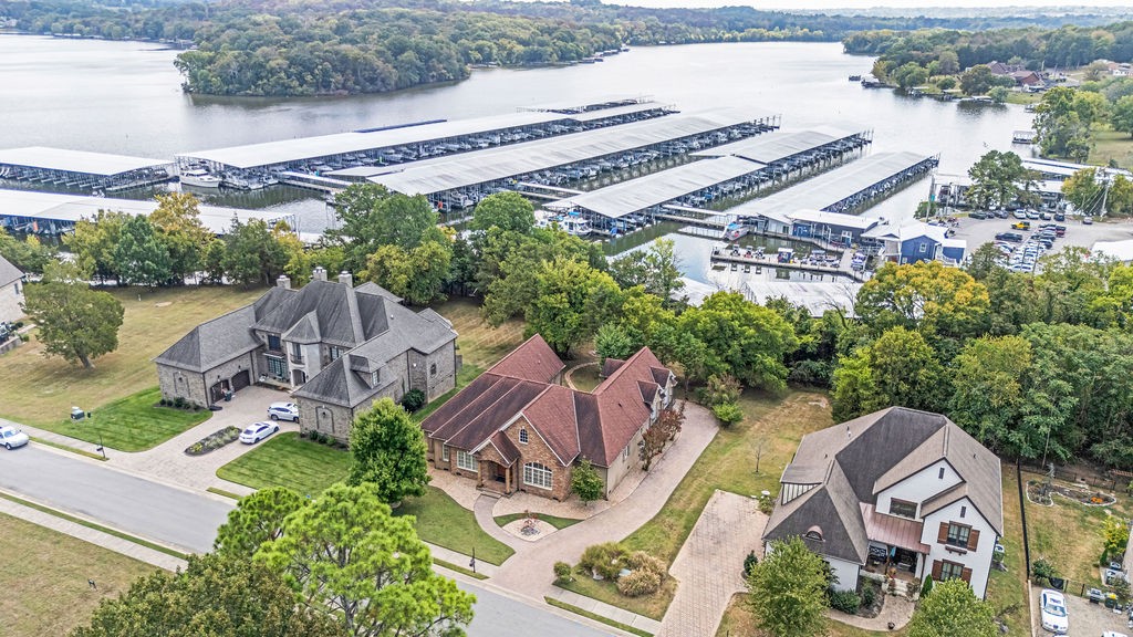 110 Devan Kishan Way Mount Juliet, TN 37122 - Photo 73 of 76 an aerial view of a house with outdoor space and a lake view