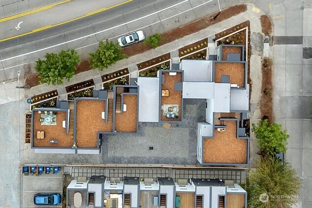 an aerial view of residential houses