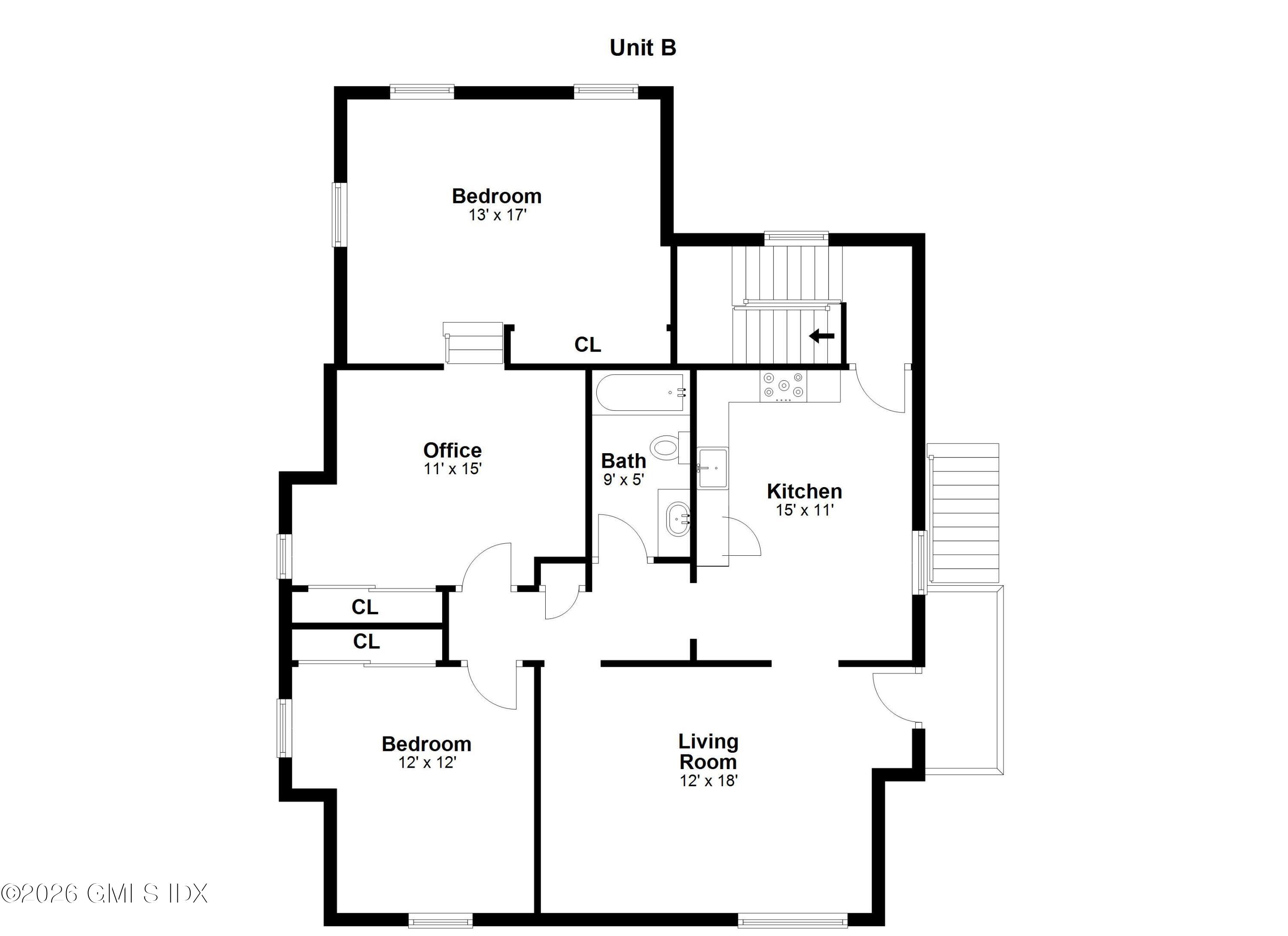 35 Euclid Avenue, Unit B Stamford, CT 06902 - Photo 26 of 27 a picture of floor plan