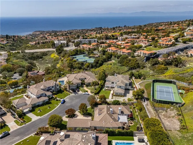 an aerial view of multiple house