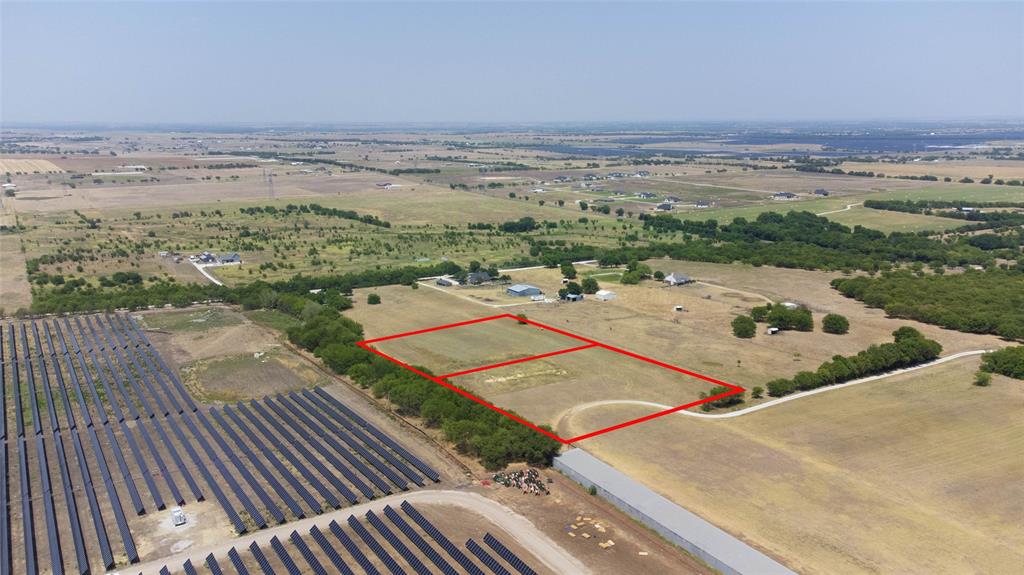 Tbd Tbd Stice Krum, TX 76249 - Photo 6 of 13 Aerial view of sparsely populated area with property boundaries highlighted and farmland