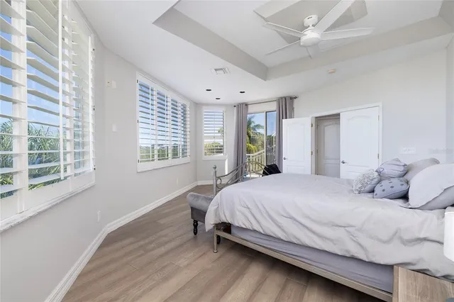 a view of a balcony with an ocean view