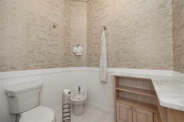 a view of a lake with a big yard