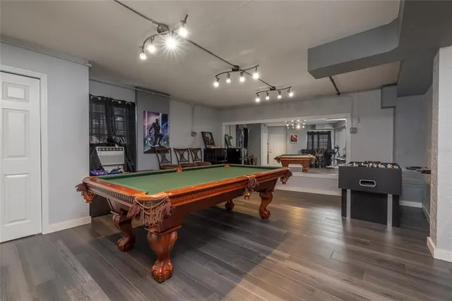 an aerial view of a houses with outdoor space