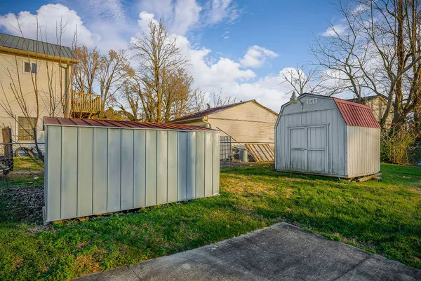 a backyard of a house