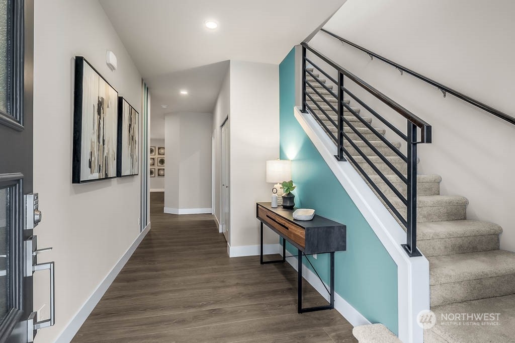 22905 20th Place West Bothell, WA 98021 - Photo 5 of 26 a view of entryway and hall with wooden floor