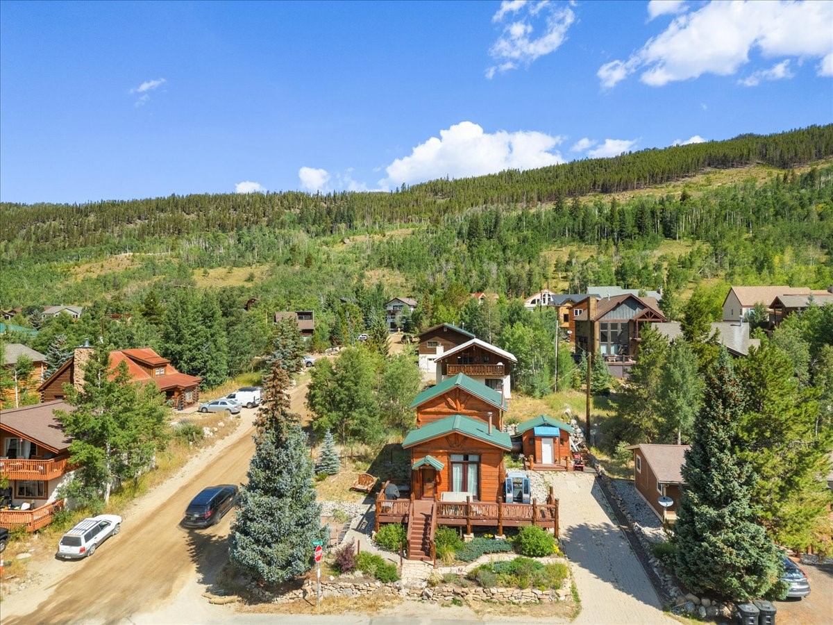 19 East Hanson Road Keystone, CO 80435 - Photo 21 of 24 Drone / aerial view of a heavily wooded area