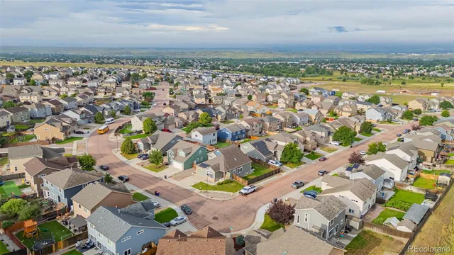 an aerial view of a city