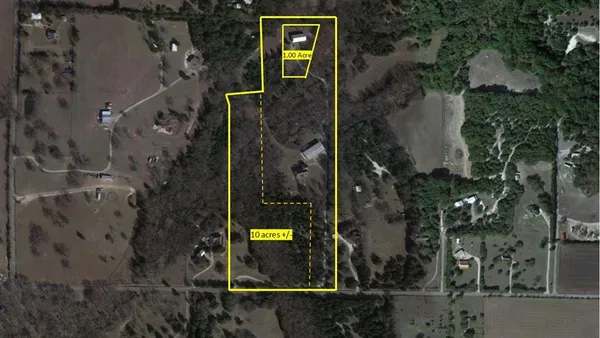 an aerial view of a residential houses