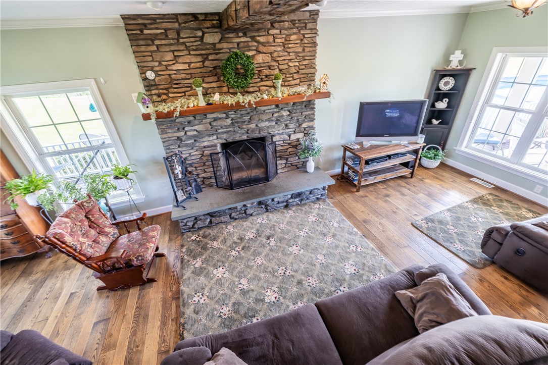 4128 River Road York, NY 14533 - Photo 20 of 50 STONE FIREPLACE GREAT ROOM
