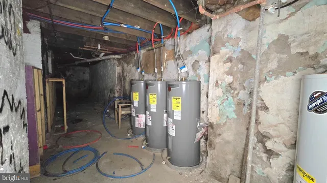 a view of storage and utility room