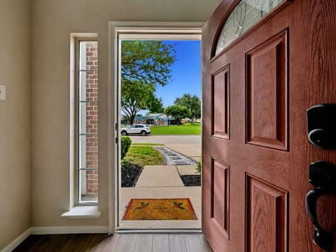 3711 Slocom Drive Katy, TX 77449 - Photo 3 of 46 a view of a porch with wooden floor and outer view