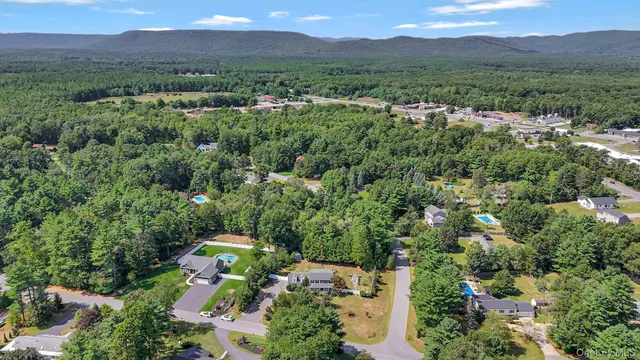 a view of a lake with a mountain in the background