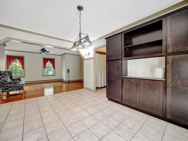 a very nice looking room with a chandelier