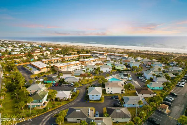an aerial view of multiple house