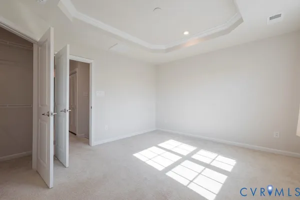 a view of an empty room and window