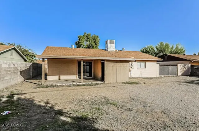 a view of a house with a patio