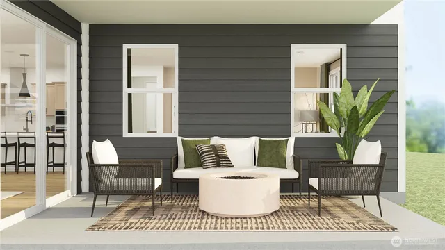 a outdoor space with a couch