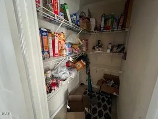 a view of a storage room