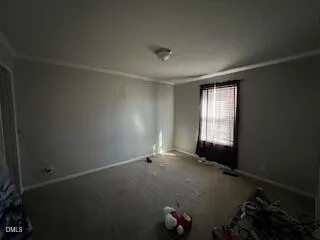 an empty room with a window