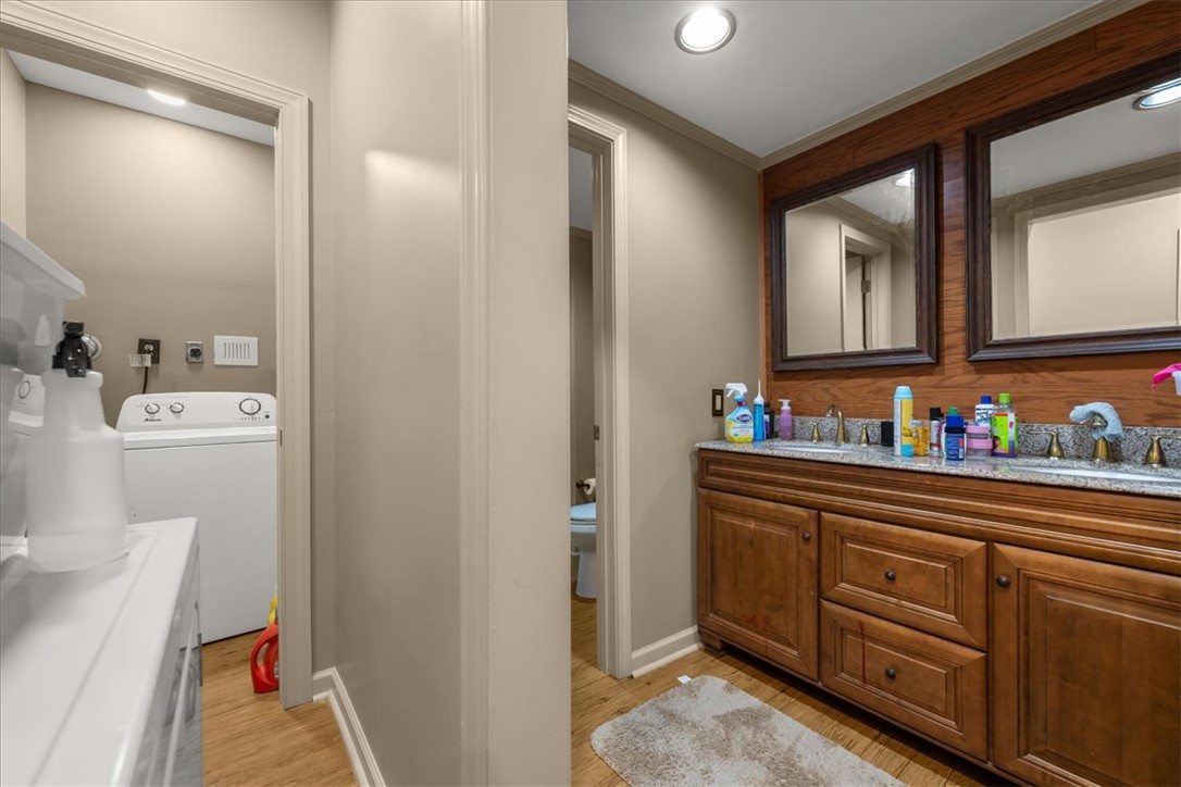 1102 West End Avenue Anderson, SC 29625 - Photo 20 of 28 Double vanity with ample counter space creates a functional and organized bathroom area.