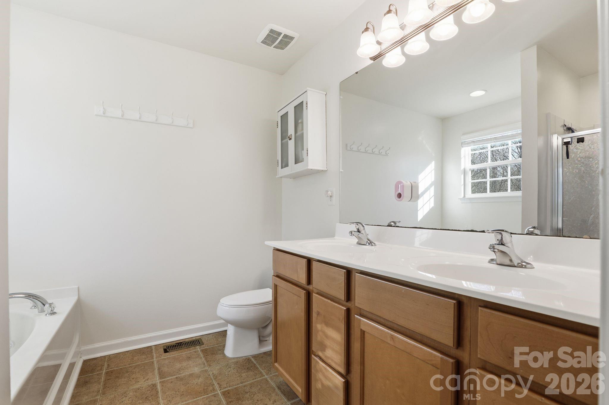7532 West Berkeley Road, Unit 25 Denver, NC 28037 - Photo 19 of 36 a bathroom with a sink a toilet and a mirror