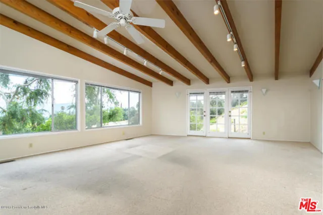 an empty room with a window