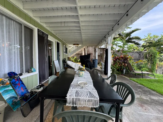 a view of outdoor space with seating area