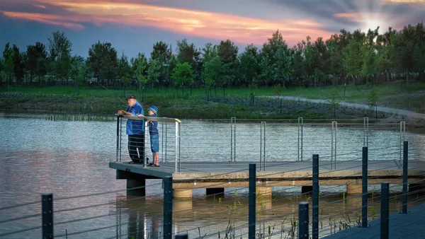 a view of a lake from a balcony