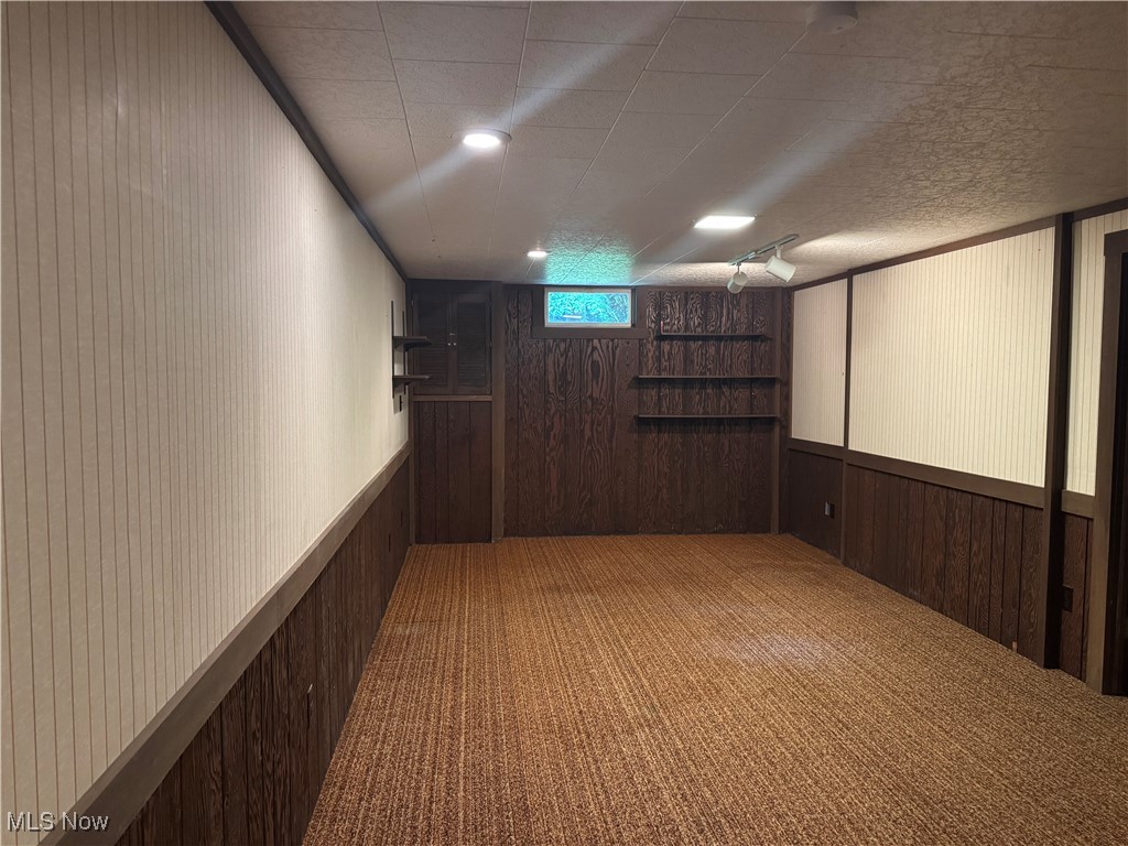 7345 Roller Road Salem, OH 44460 - Photo 26 of 50 Basement featuring carpet and wooden walls