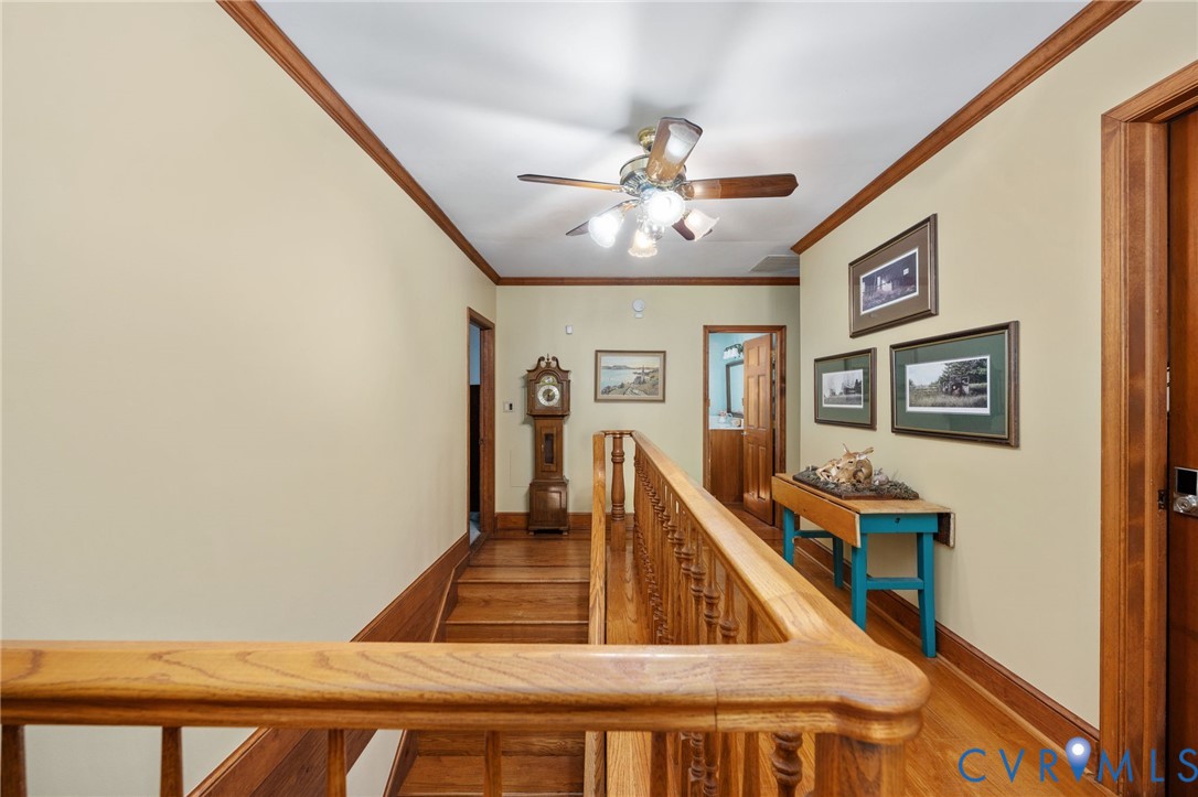 1801 Georgetown Road Heathsville, VA 22473 - Photo 66 of 83 Hardwood flooring, wood trim details, wood baniste