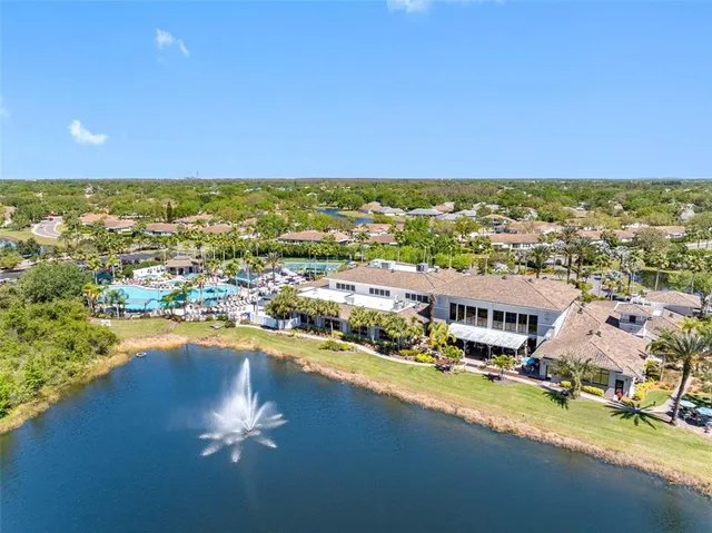 view of a lake with outdoor space