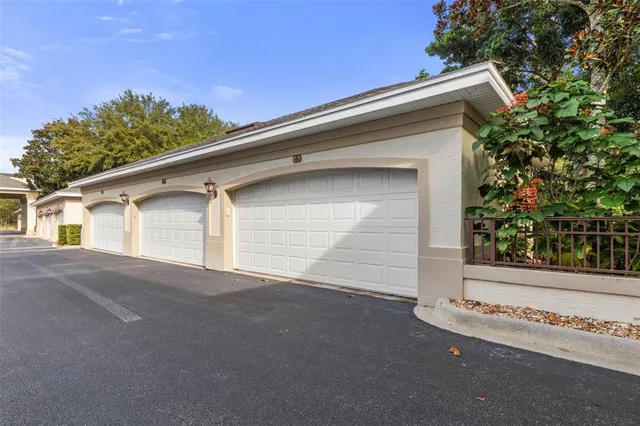 an aerial view of a house with outdoor space